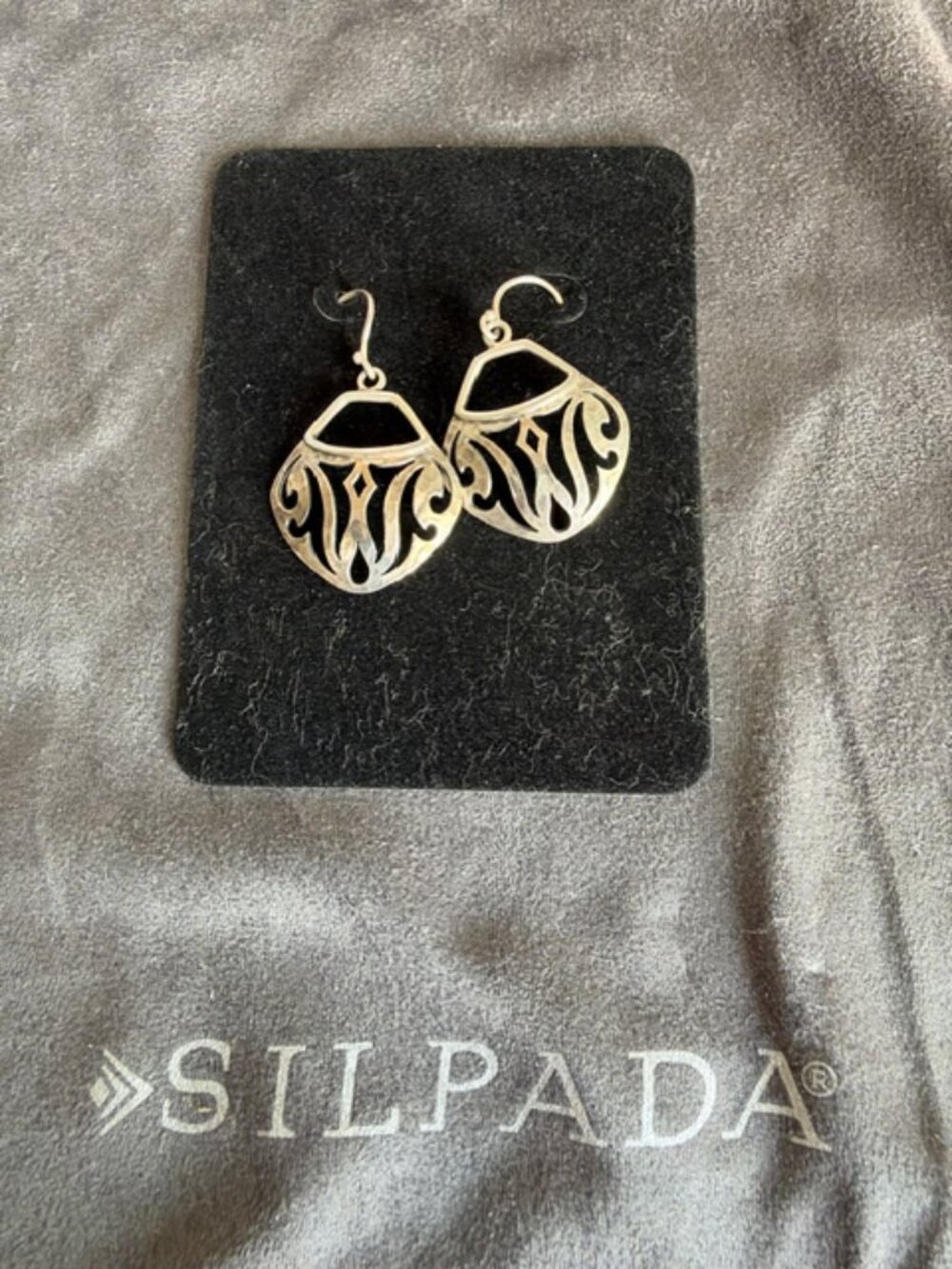 Silpada Parisian Bistro Earrings W2438 Retired Ornate 925 Sterling